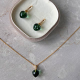 Grace halskæde i 18 karat guldbelagt sølv med grøn amethyst quartz og zirkonia