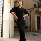 Grace øreringe i sølv med morganit quartz og zirkonia