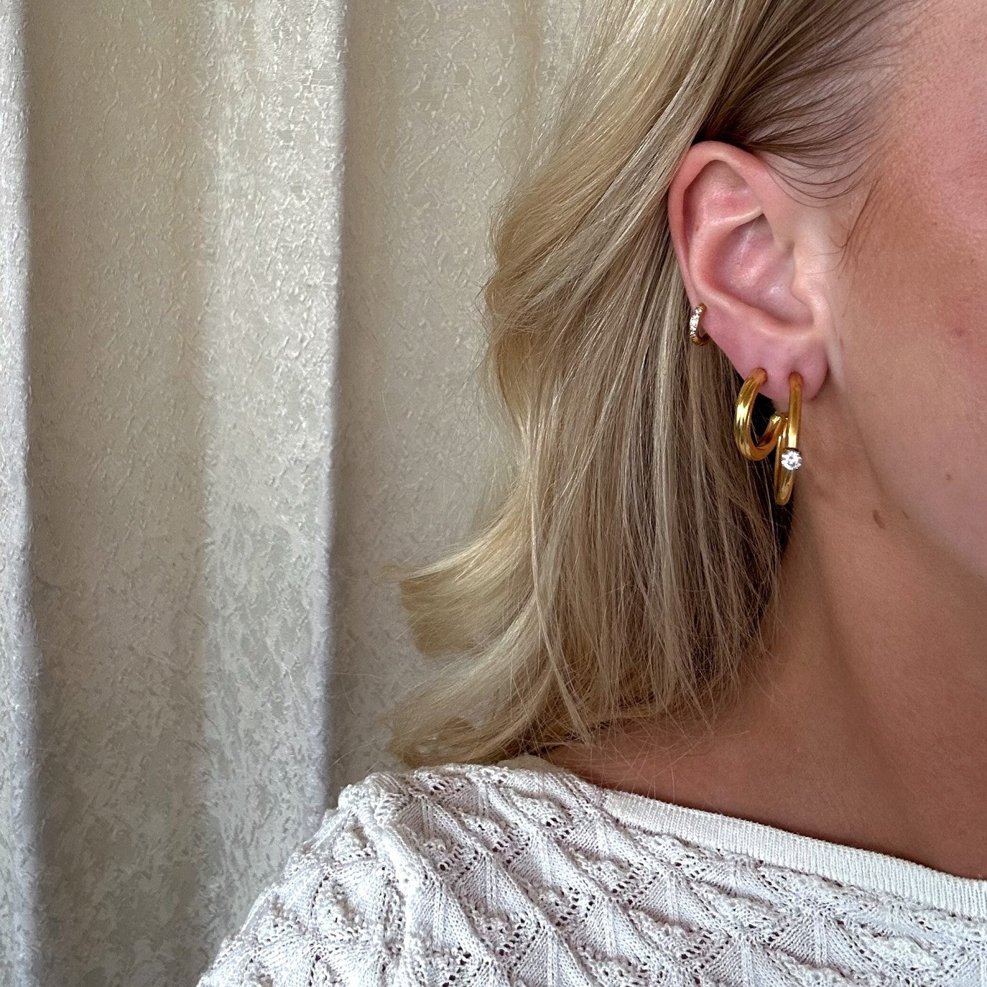 Chloe øreringe large med zirkonia