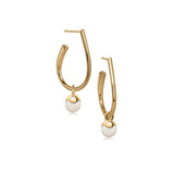 Glory øreringe i 18 karat guldbelagt sølv med perle