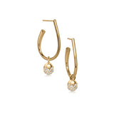 Glory øreringe i 18 karat guldbelagt sølv med hvide topaser