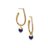 Glory øreringe i 18 karat guldbelagt sølv med lapis lazuli