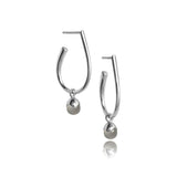 Glory øreringe i sølv med grå månesten