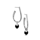 Glory øreringe i sølv med sort onyx