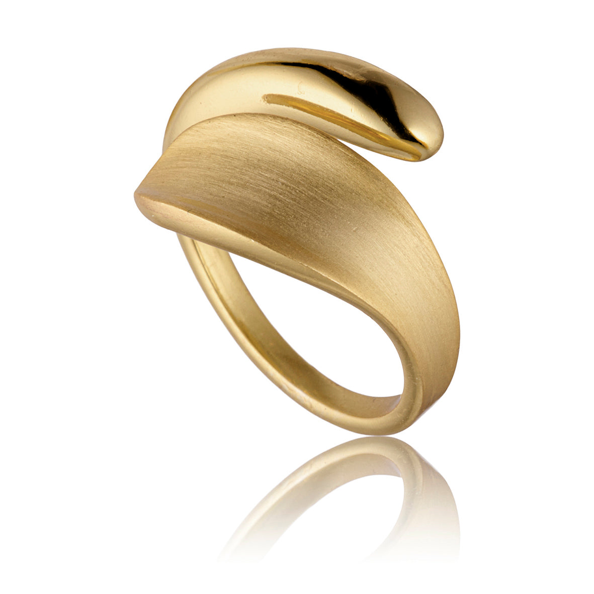 Mirror ring i 18 karat guldbelagt sølv