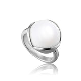 Glory ring stor i sølv med  hvid opal