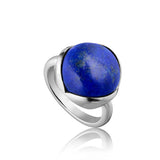 Glory ring stor i sølv med  blå lapis lazuli