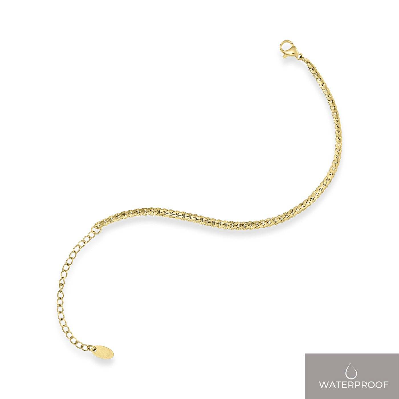 Holly flad panser facet armbånd 3mm