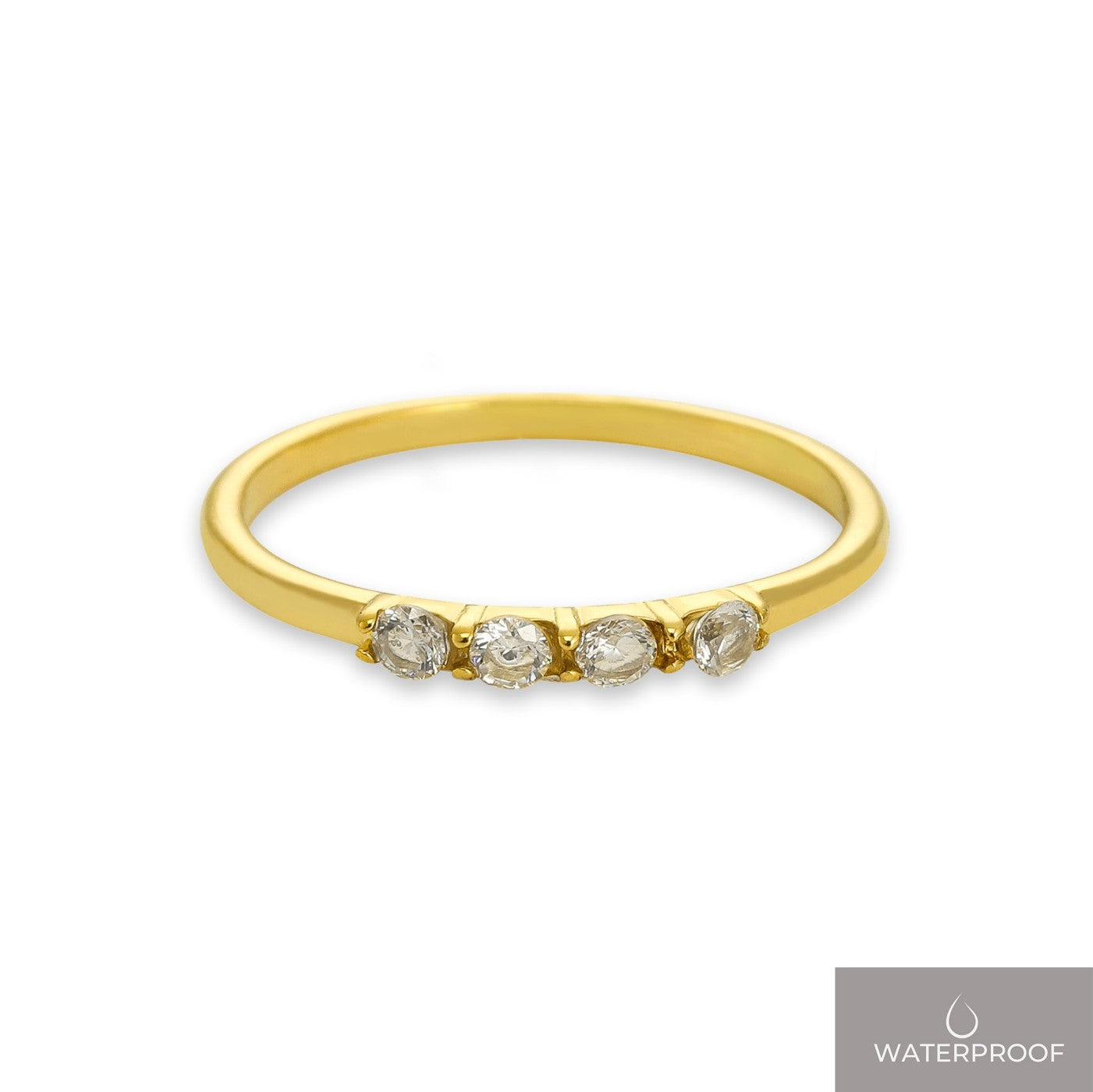 Kaia elegant glow ring med 4 zirkonia