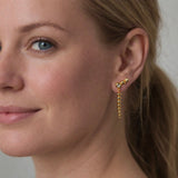 Timeless øreringe i 18 karat guldbelagt sølv med zirkonia