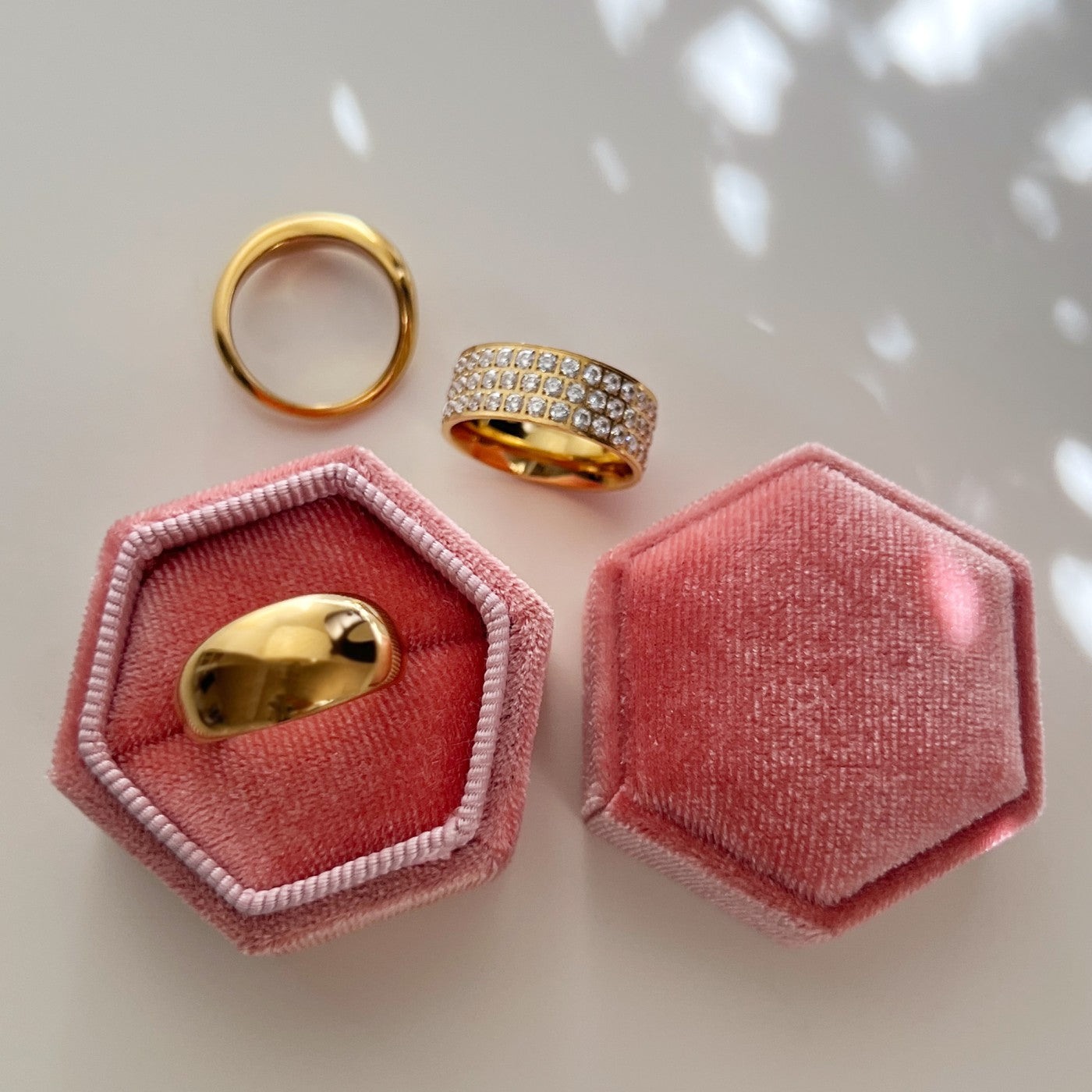 Grace glow ring med 3 rækker zirkonia