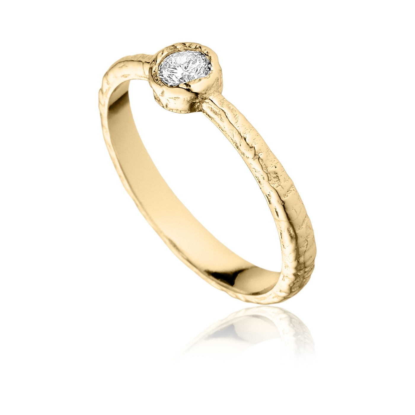Romance ring i 18 karat guldbelagt sølv med zirkonia