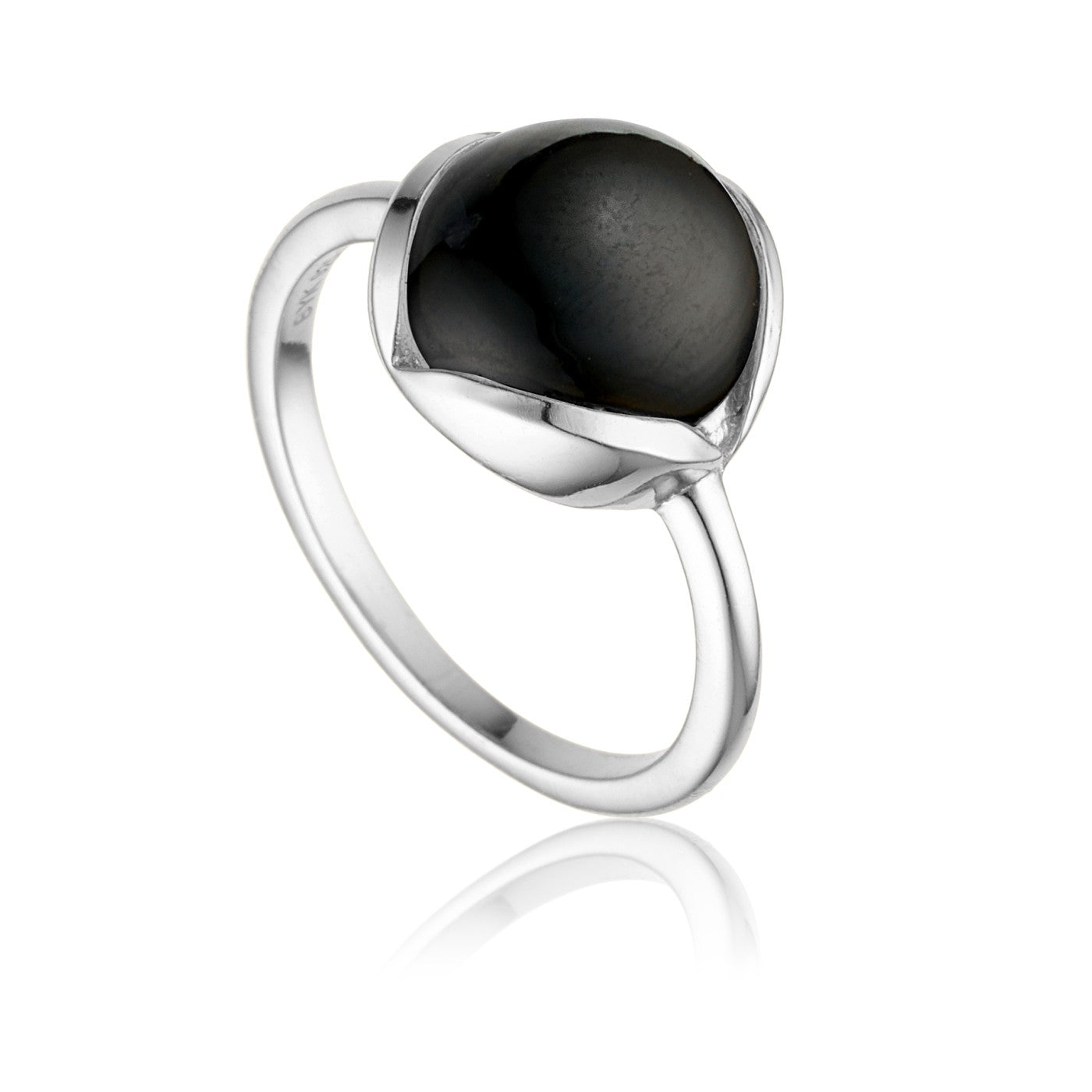 Glory sølv ring med sort onyx
