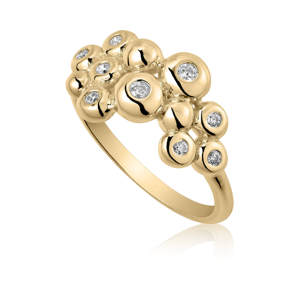 Timeless ring i 18 karat guldbelagt sølv med zirkonia