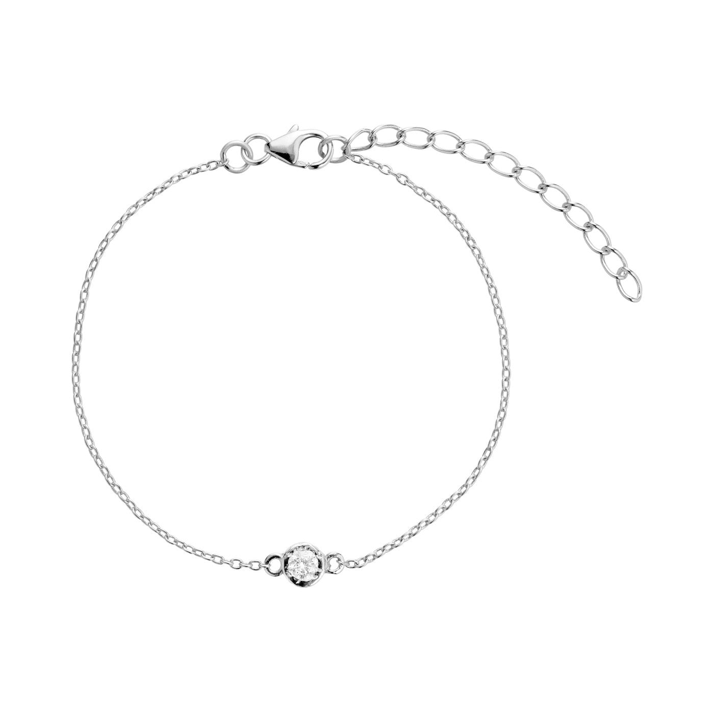 Romance armbånd i sølv med  zirkonia