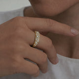 Arc ring i 18 karat guldbelagt sølv