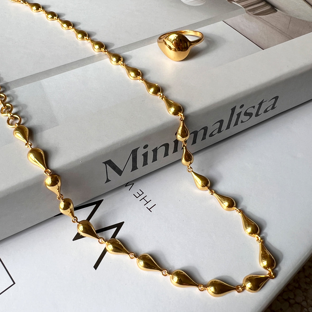 Classic collier i 18 karat guldbelagt sølv