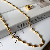 Classic collier i 18 karat guldbelagt sølv