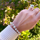 OP sølv armbånd med kugler