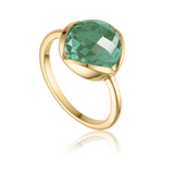 Grace ring i 18 karat guldbelagt sølv med grøn amethyst quartz