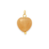 Charm golden sun heart