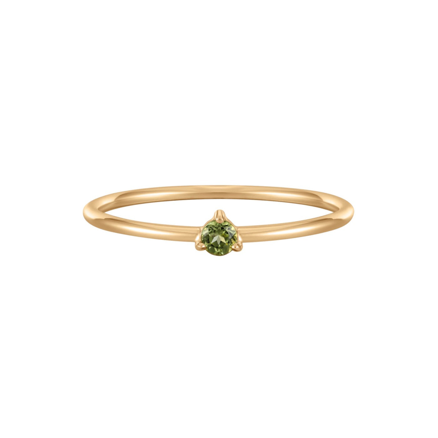 Fine ring i 14 kt guld med  Tsavorit