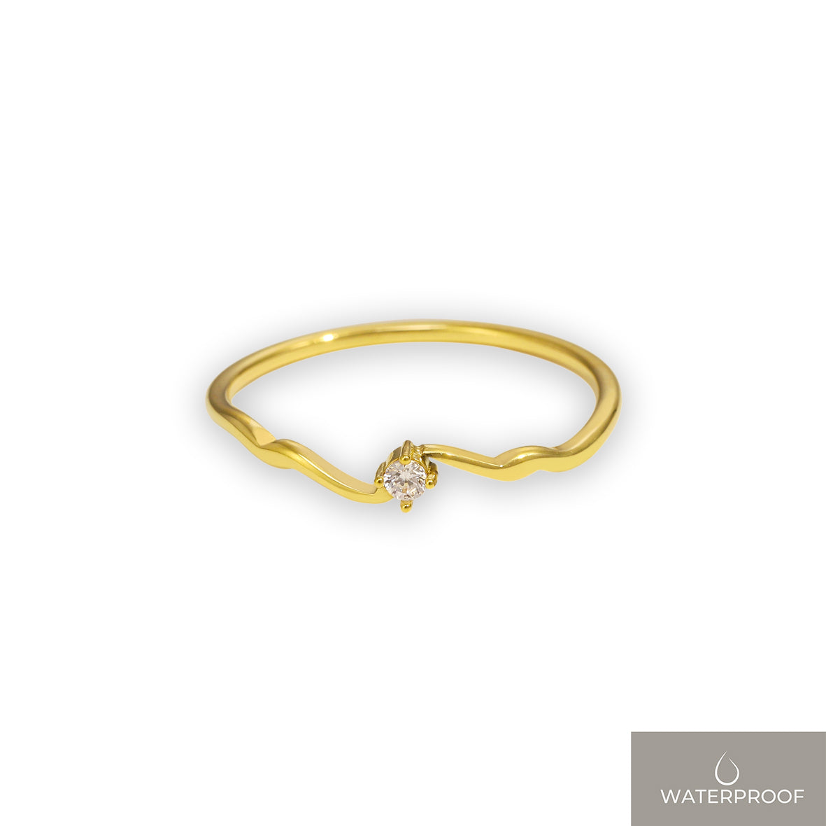 Kylie elegant flow ring med zirkonia