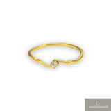 Kylie elegant flow ring med zirkonia