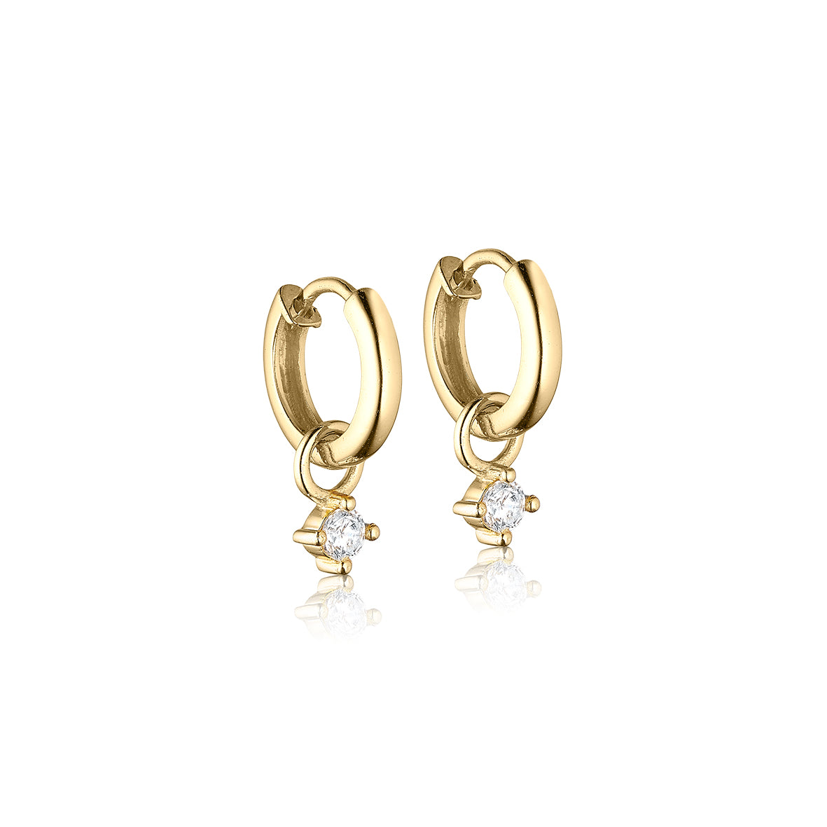 Individual zirkonia charm i 18 karat guldbelagt sølv 