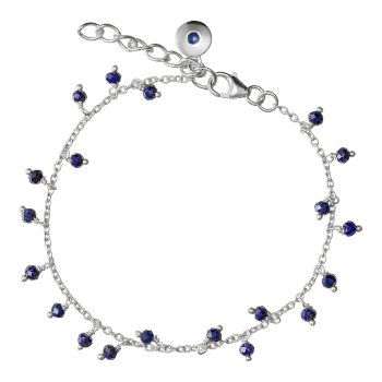 Drops armbånd i sølv med lapis lazuli
