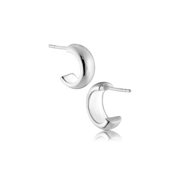 Drops-Ohrringe aus Silber mit weißer Emaille