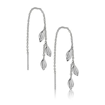 Fairytale kæde øreringe i sølv med blade