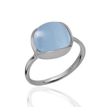 Glory sølv ring med  blå topas 