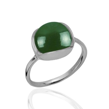 Glory sølv ring med  grøn onyx