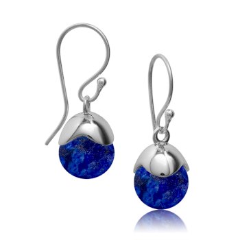 Glory øreringe i sølv med blå lapis lazuli