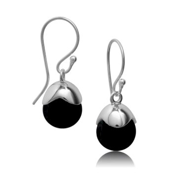Glory-Ohrringe aus Silber mit schwarzem Onyx