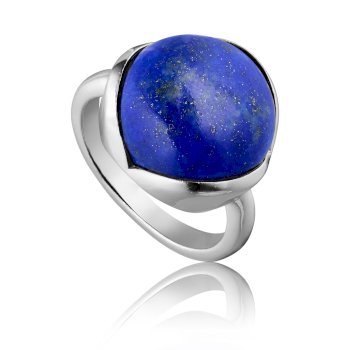 Glory ring stor i sølv med  blå lapis lazuli