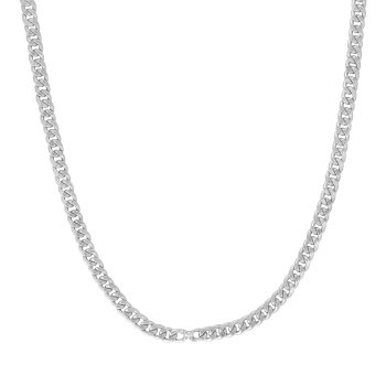 Infinity halskæde i sølv med brillantslebet diamant
