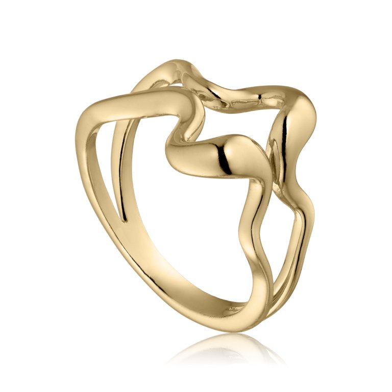 Wave Ring aus 18 Karat vergoldetem Silber