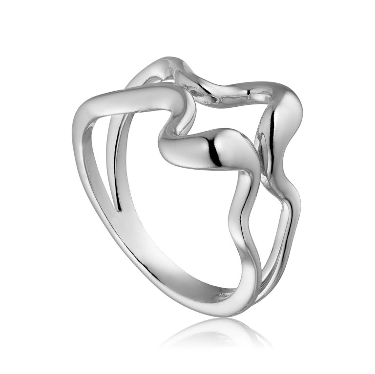 Wave sølv ring 